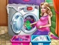 Mommy Washing Clothes